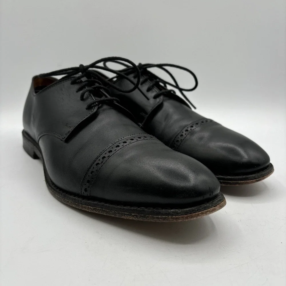 Allen Edmonds BOULEVARD Men's Size 12 B‎ Leather Cap Toe Dress Shoe Black 7482